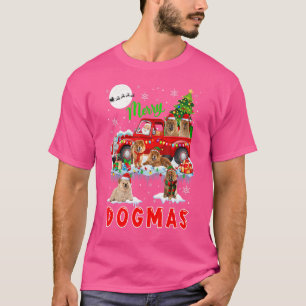 Merry Christmas Dog Santa Carrying Chow Chows Pick T-Shirt
