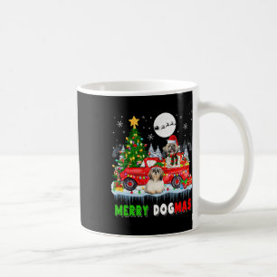 Merry Christmas Dog Santa Elf Shih Tzus On Pickup Coffee Mug