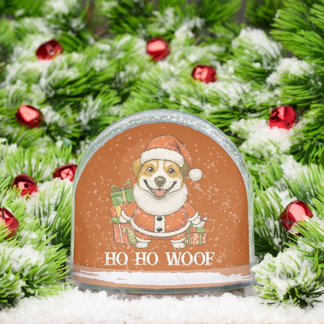 Merry Christmas Dog Santa Snowglobe (Christmas)