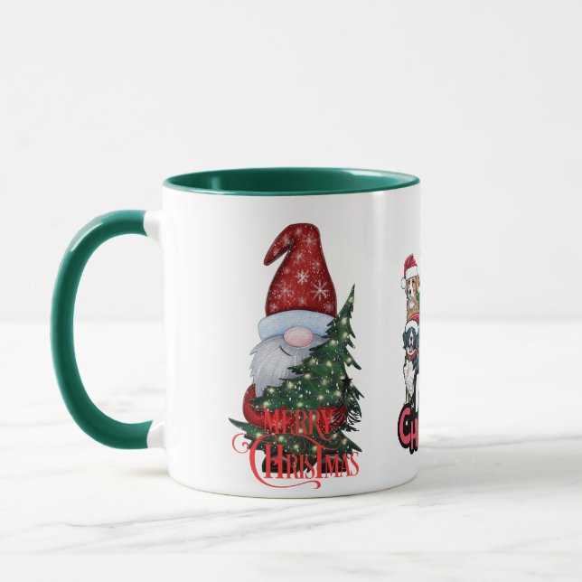 Merry Christmas Dogs Lover Puppy Gift Mug (Left)