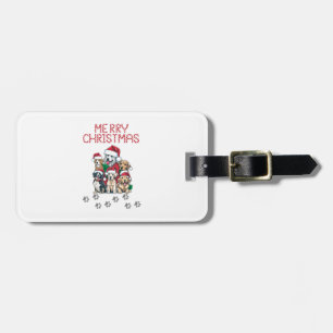 Merry Christmas dogs Luggage Tag