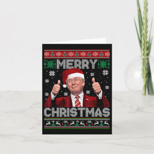 Merry Christmas Donald Trump Santa Family Xmas Ugl Card