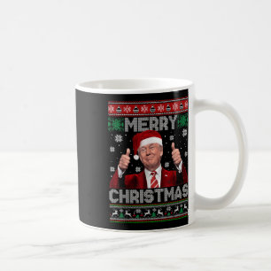 Merry Christmas Donald Trump Santa Family Xmas Ugl Coffee Mug