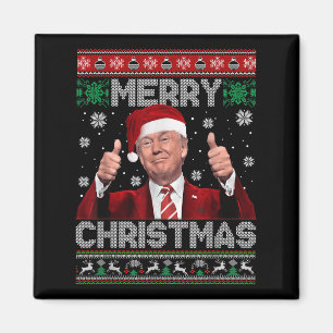 Merry Christmas Donald Trump Santa Family Xmas Ugl Magnet