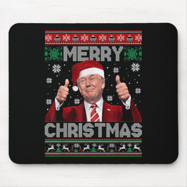 Merry Christmas Donald Trump Santa Family Xmas Ugl Mouse Mat (Front)