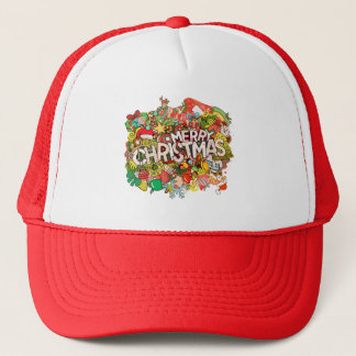 Merry Christmas Doodle Extravaganza Trucker Hat
