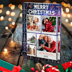Merry Christmas Doodle Starry Night 5 Photo Family
