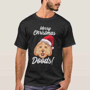 Merry Christmas Doods Funny Goldendoodle Mom Dad D T-Shirt