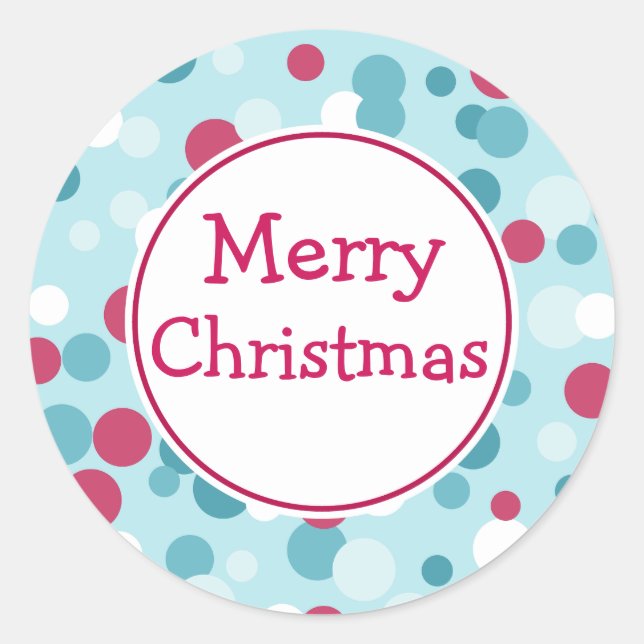 Merry Christmas Dot Christmas Stickers (Front)
