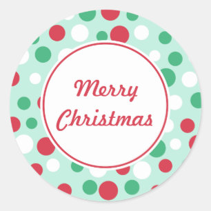 Merry Christmas Dots Stickers