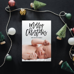 MERRY CHRISTMAS Double-Sided Photo Christmas Holiday Card