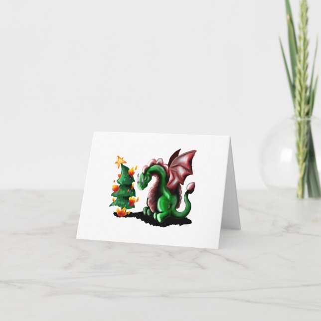 Merry Christmas Dragon Card (Front)