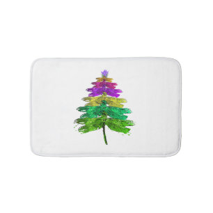 Merry Christmas Dragonfly Christmas Tree T Shirt Bath Mat