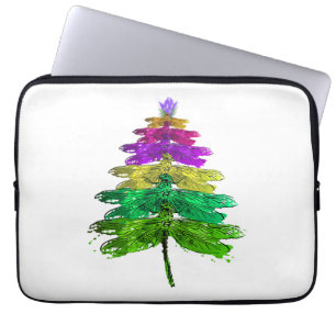 Merry Christmas Dragonfly Christmas Tree T Shirt Laptop Sleeve