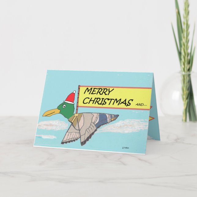 Merry Christmas Duck Holiday Card (Front)