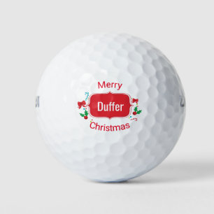 Merry Christmas Duffer Funny Golf Balls