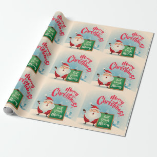 Merry Christmas Eat Drink And Be Merry Wrapping Paper