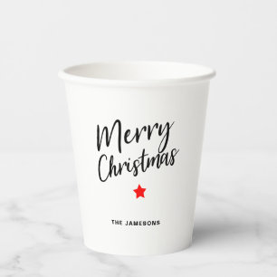 Merry Christmas editable by whom Paper Cups