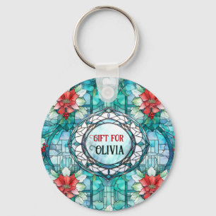 "Merry Christmas!" Editable Slogan Key Ring