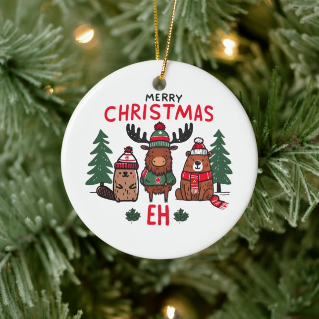 Merry Christmas Eh  Ceramic Tree Decoration (Tree)