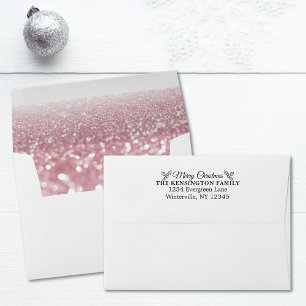 Merry Christmas Elegant Black Calligraphy Envelope