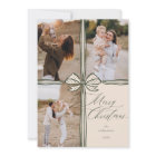 Merry Christmas Elegant Bow Present Photo Collage