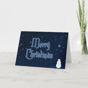 Merry Christmas elegant Christmas snowman Card