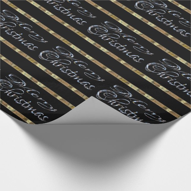 Merry Christmas Elegant Designer Wrapping Paper (Corner)