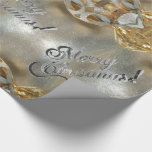 Merry Christmas Elegant Faux Gold Silver Script Wrapping Paper<br><div class="desc">Merry Christmas Elegant Faux Gold Silver Script Chic Christmas Gift Wrapping Paper</div>