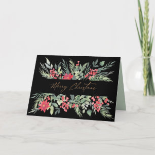 Merry Christmas elegant folded Christmas card