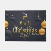 Merry Christmas Elegant Holiday Black Gold