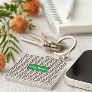 Merry Christmas Elegant & Modern Customise Key Ring