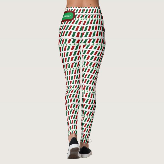 Merry Christmas Elegant & Modern Customise  Leggings (Back)