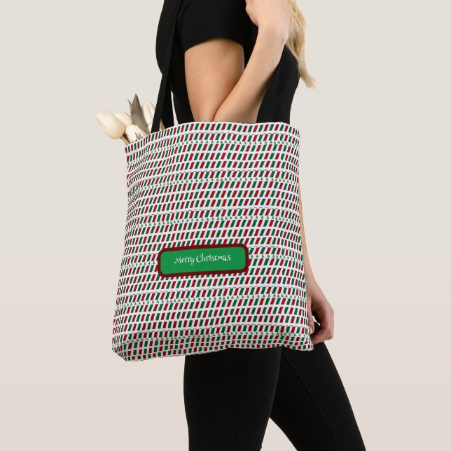 Merry Christmas Elegant & Modern Customise  Tote Bag (Close Up)