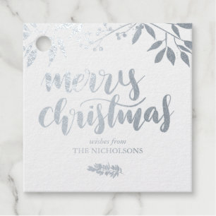 Merry Christmas Elegant Modern Script Berry Favour Tags