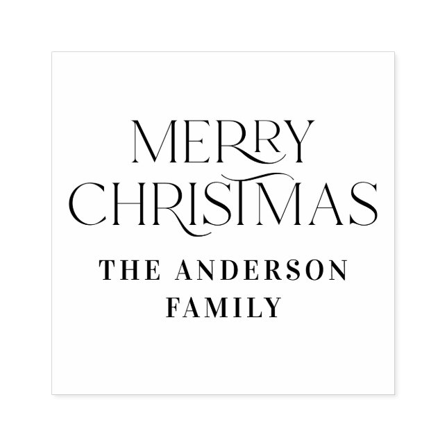 Merry christmas elegant modern typography rubber stamp (Imprint)