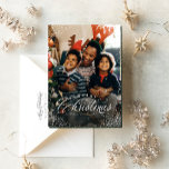 Merry Christmas elegant one photo snow frame Holiday Card<br><div class="desc">"Merry Christmas" in an elegant type treatment sits atop of a single vertical photo framed with a snowy speckle. This classic card is the perfect way to send Christmas greetings to friends and family. The back is a festive stylish hunter green speckled with a coordinating snowy pattern. The green colour...</div>