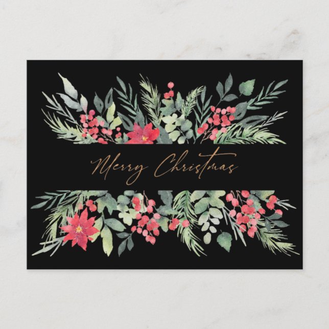 Merry Christmas elegant Postcard (Front)