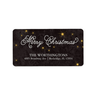 Merry Christmas Elegant Script Holiday Labels