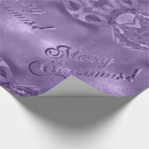 Merry Christmas Elegant Script Modern Purple Wrapping Paper