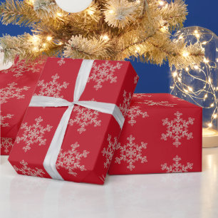 Merry Christmas Elegant Snowflake Holiday Winter Wrapping Paper