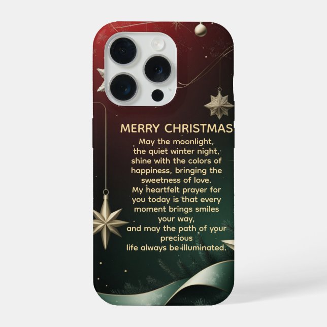 Merry Christmas elegant Stars & Festive  iPhone Case (Back)