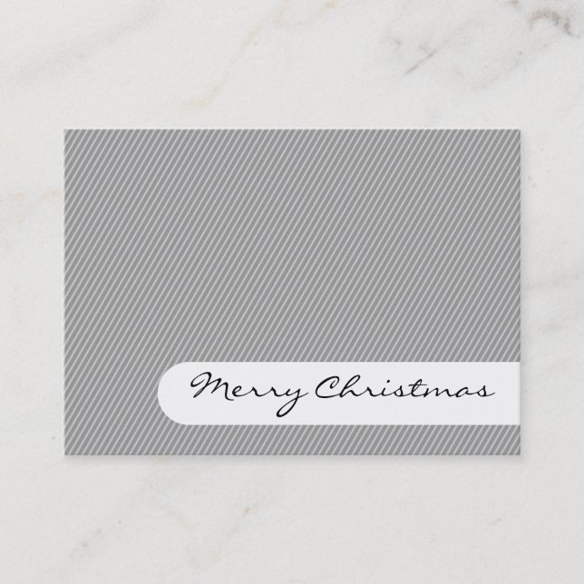 Merry Christmas - Elegant Stripes -  Business Card (Front)