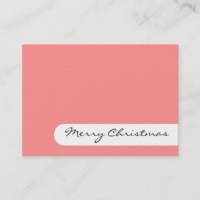Merry Christmas - Elegant Stripes -  Business Card (Front)