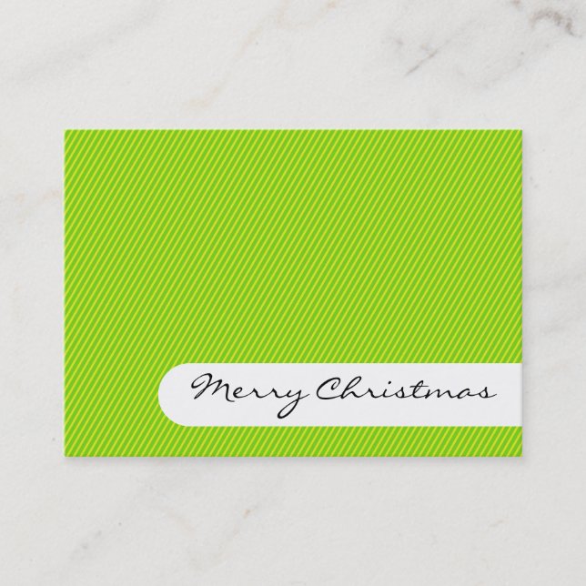 Merry Christmas - Elegant Stripes -  Business Card (Front)