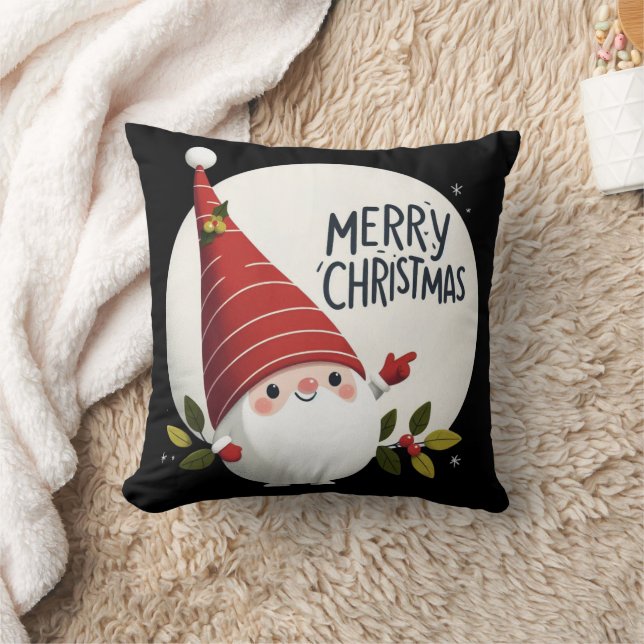 Merry Christmas Elf Hat Cushion (Blanket)
