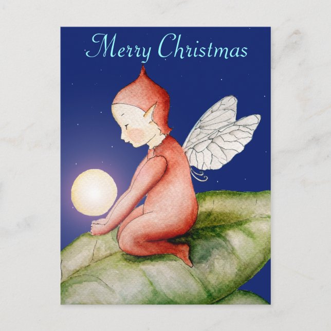 Merry Christmas Elf Postcard (Front)