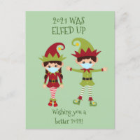 Merry Christmas Elfed Up Funny Face Mask 2021