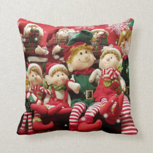 Merry Christmas Elves Cushion