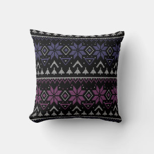 Merry Christmas embroidery cross stitch ugly sweat Cushion